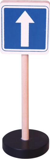 Señal de tráfico de madera BABU: dirección única