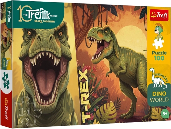 Puzzle Trefl Inspired by Dino World – T-Rex Rodzina Treflików 100 piezas