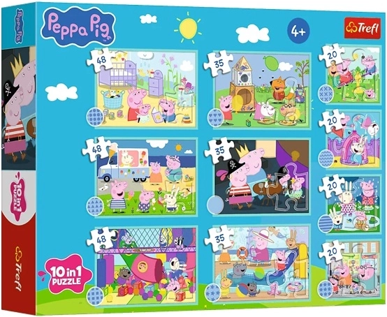Puzle 10 en 1 El mundo divertido de Peppa