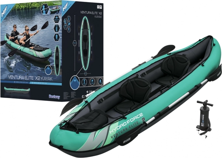 Kayak inflable para 2 personas HYDRO-FORCE Ventura Elite X2 con remos