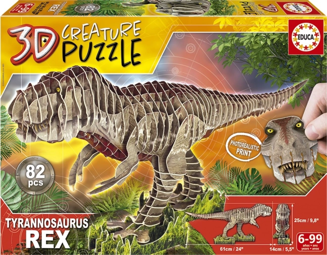 Puzzle 3D T‑Rex 82 piezas EDUCA