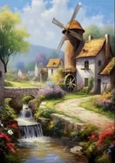 Norimpex pintura de diamantes Molino 30 × 40 cm