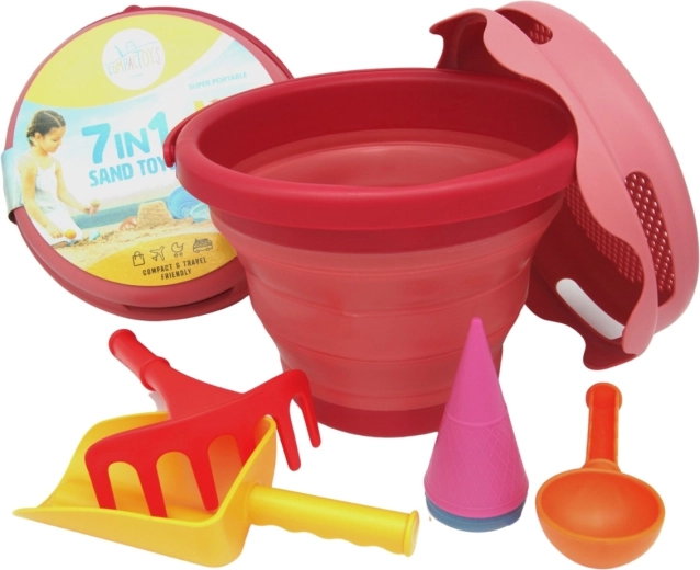 Compactoys set plegable para arena 7 en 1 rojo