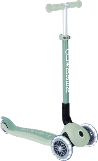 Globber primo foldable lights ecologic patinete infantil plegable de tres ruedas pistacho