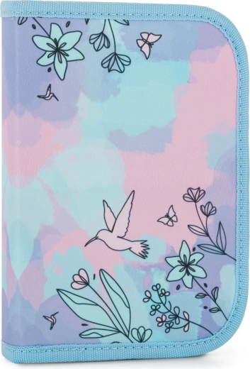 estuche escolar con 2 solapas colibrí