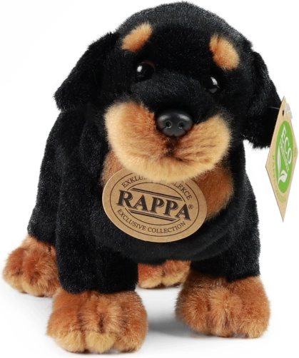 Rottweiler de peluche de pie 18 cm – ecológico