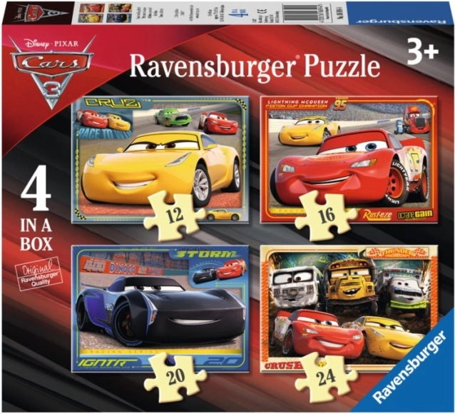 Puzzle Ravensburger Cars 4 en 1 (12–24 piezas)