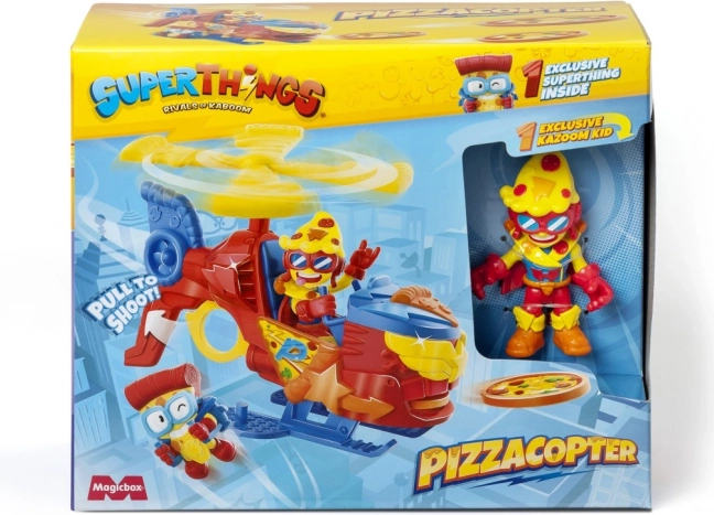 SuperThings Pizzacopter con lanzador de discos