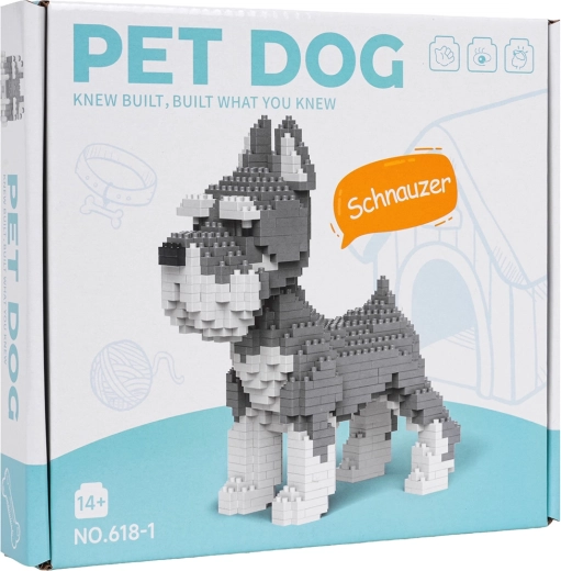 Kit de construcción de schnauzer con 800 piezas