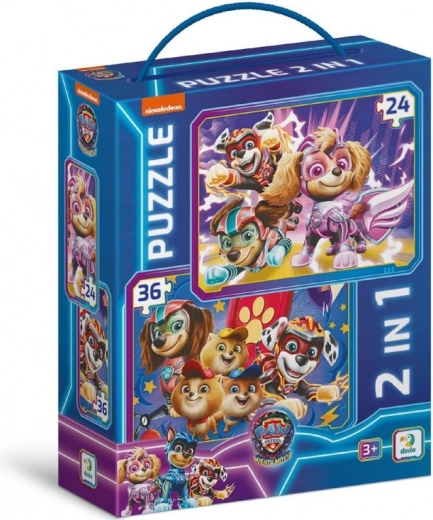 Puzle infantil Patrulla Canina Patas salvan el mundo 2 en 1