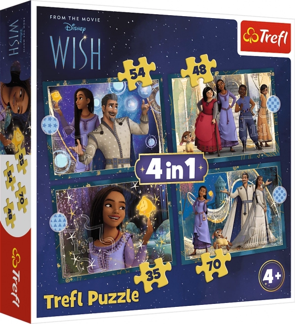 Puzzle 4 en 1 DISNEY Wish – deseo cumplido