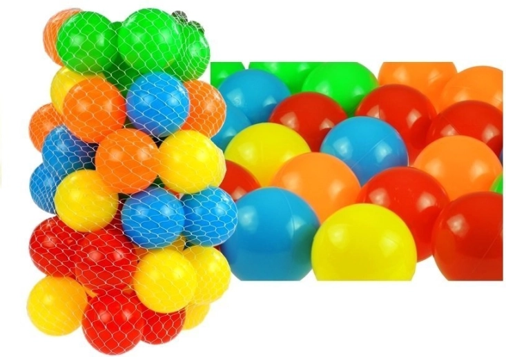 Pelotas para piscina seca en red, 50 uds., diámetro 7 cm