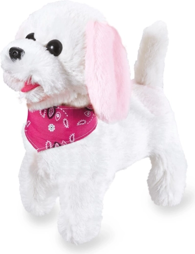 Suave pelaje de peluche y bandana con estilo