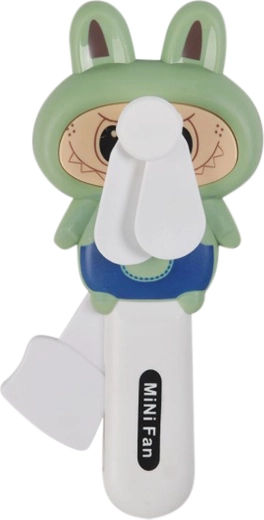 Ventilador de mano con forma de conejo – ventilador mecánico de palanca