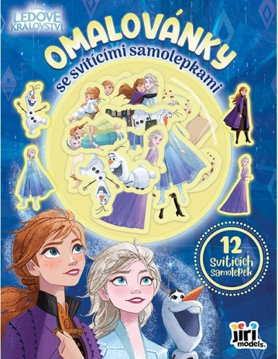 Libro para colorear con pegatinas que brillan en la oscuridad Frozen