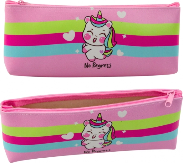 Estuche escolar Unicornio Rosa pastel