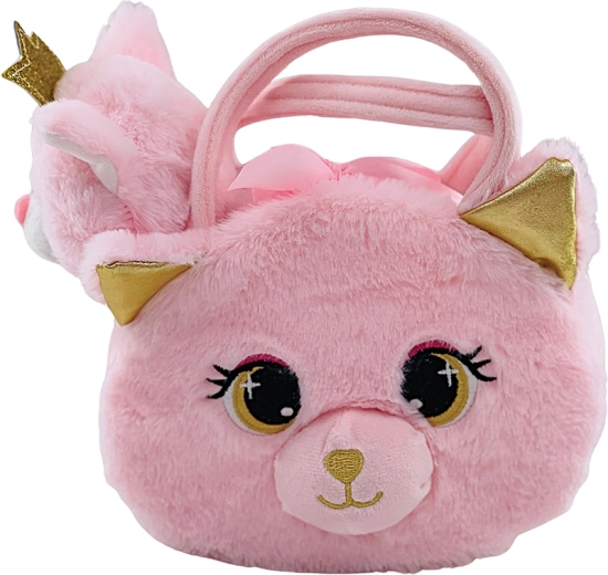Bolso de peluche de gato con gatito Růženka