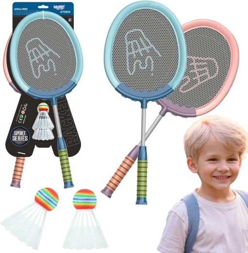 Woopie set de bádminton con raquetas y volantes - 2 uds.