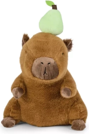 Capibara de peluche con pera, 25 cm, Daffi