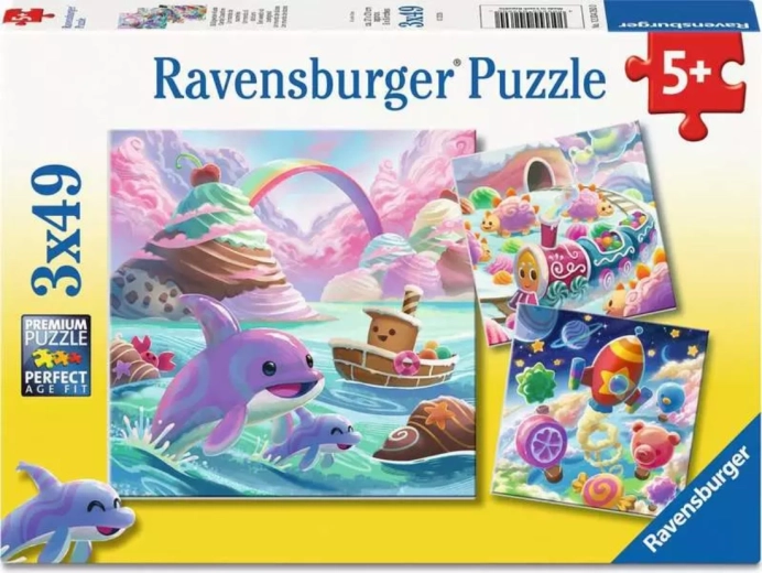 Puzzle Ravensburger Reino dulce 3x49 piezas
