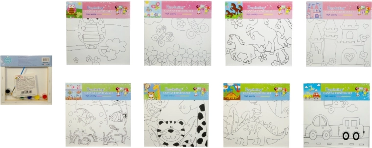 Lámina para pintar para niños – set con pinturas y pincel