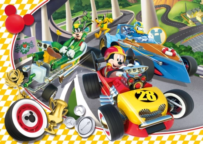 Puzzle Clementoni Mickey y los pilotos – carrera, 15 piezas