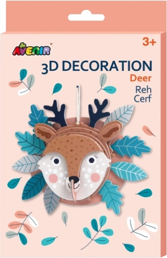 Decoración 3D de ciervo