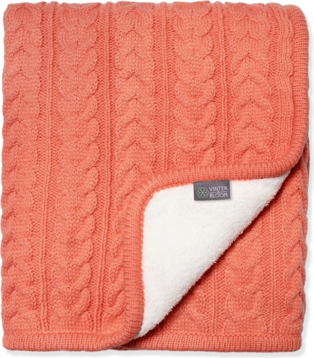 Vinter & bloom manta reversible cuddly soft coral para cochecito y cuna