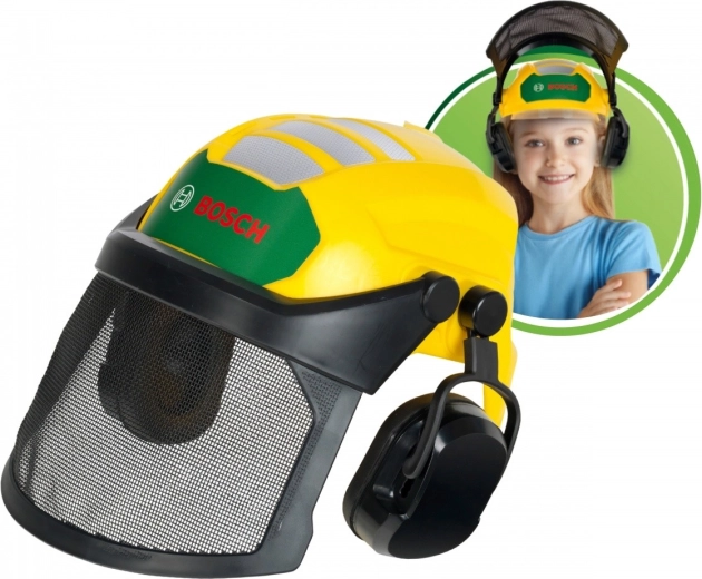 Casco ajustable con visera y protectores auditivos