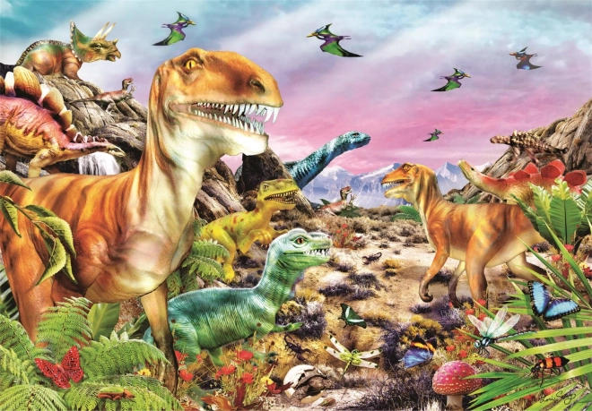 Puzle de 104 piezas – tierra de dinosaurios CLEMENTONI