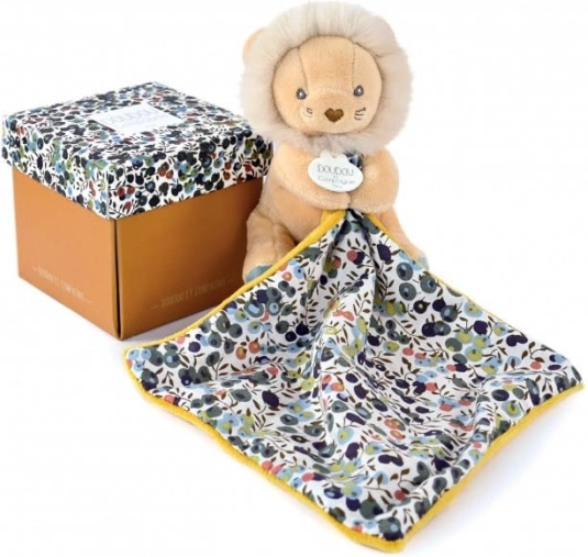 Set de regalo de leoncito con mantita 12 cm