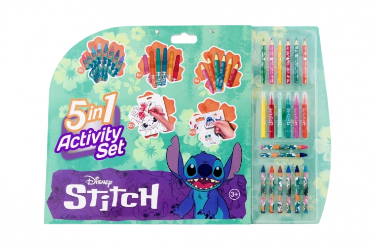 Set de dibujo 5 en 1 con motivo de Stitch