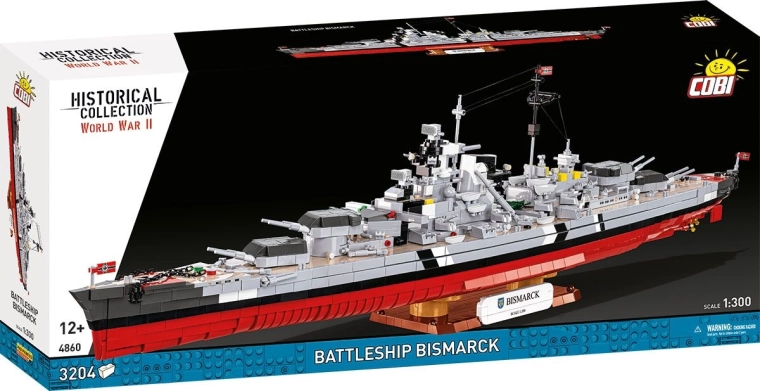 Cobi II WW acorazado Bismarck kit de construcción 1:300 (3204 piezas)