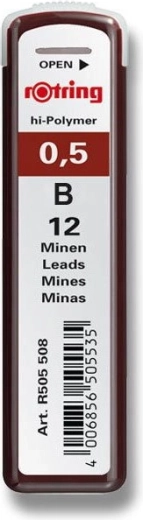 Minas de repuesto para portaminas 0,5 mm, 12 uds.