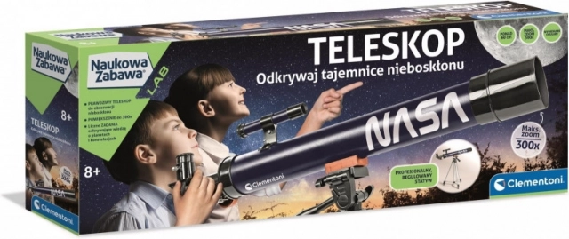 Telescopio NASA con aumento de 300× y trípode