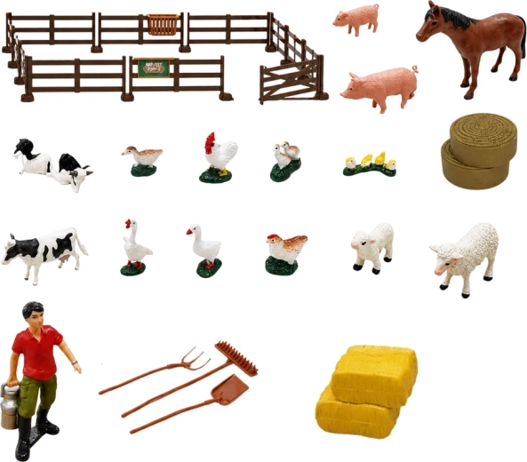 44 piezas para animales, vallas y accesorios