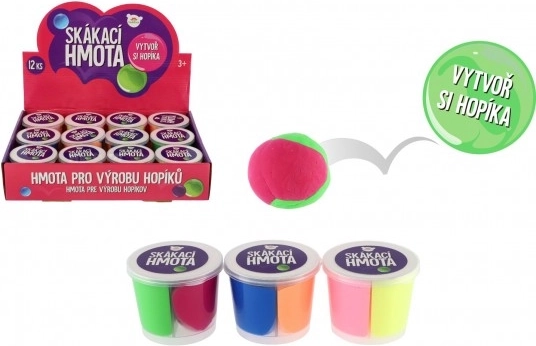 Masa moldeable y saltarina en vasito 7 × 6 cm, mix de 3 colores