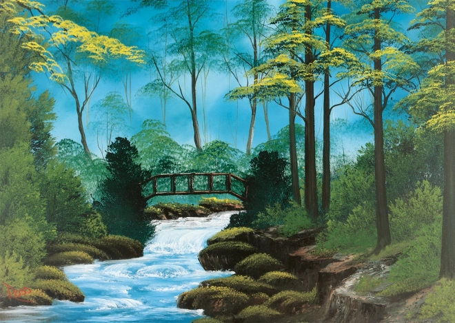Puzzle Bob Ross: Puente solitario 1000 piezas