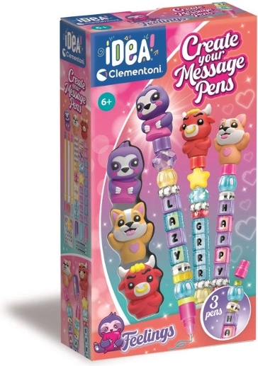Mini fábrica de bolígrafos con mensajes Emociones – set creativo