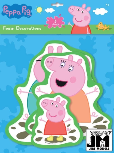 Jiri Models pegatinas de espuma para pared Peppa Pig - 1 paquete