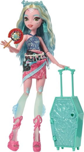 Monster High Straszysekrety vacaciones terroríficamente divertidas muñeca Lagoona Blue con sorpresas