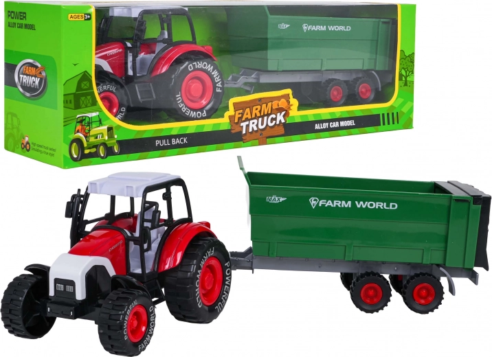 Tractor de metal con remolque desmontable con mecanismo de inercia