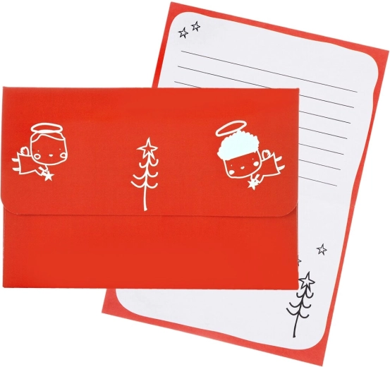 Sobre de papel «Felices fiestas» con carta insertada (CZ/SK) - 1 pieza