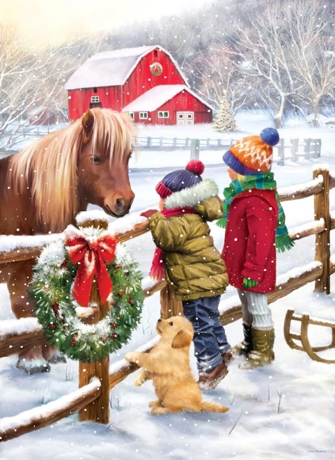 Puzzle Pony navideño 1000 piezas de Eurographics