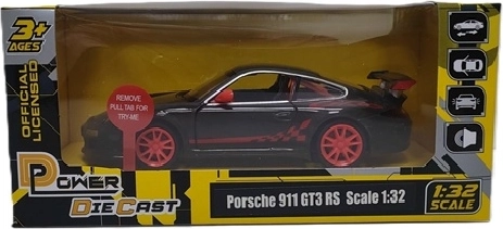 Modelo MSZ Porsche 911 GT3 RS con efectos de luz y sonido, gris
