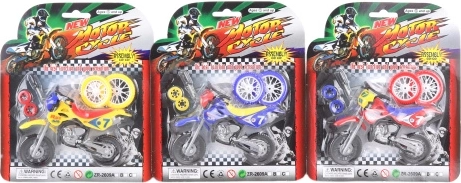 Motocicleta para atornillar con accesorios para niños