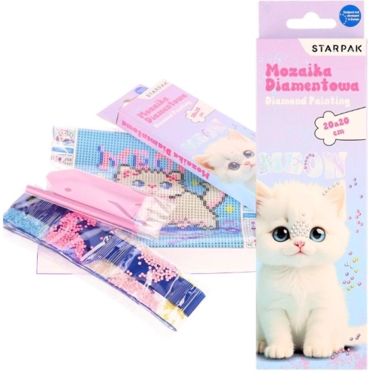 Mosaico de diamantes gatito - 1 pieza