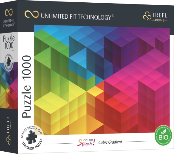 Puzzle TREFL UFT Color Splash degradado cúbico 1000 piezas