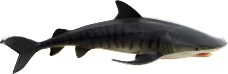 Figura de plástico de tiburón tigre 16 cm