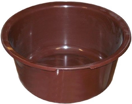 Barreño de plástico 42 cm marrón